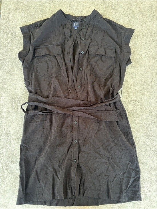 GAP Dresses & Skirts - GAP Black Button-Front Belted Shirt Dress - S